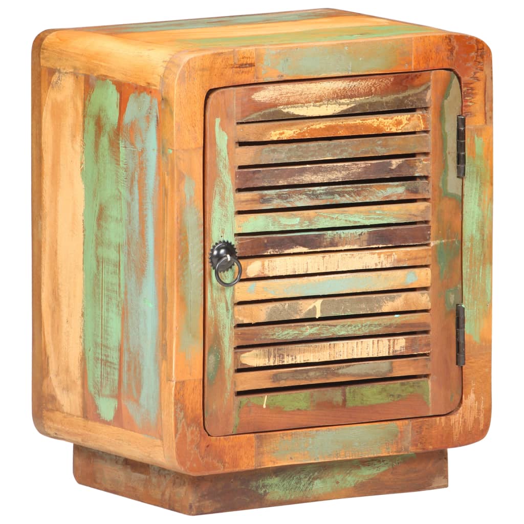 Nachtkastje 40x30x50 cm massief gerecycled hout – afbeelding 1