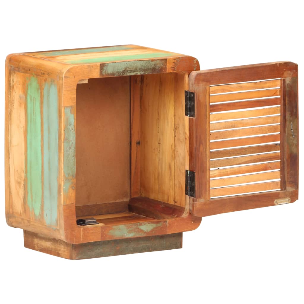 Nachtkastje 40x30x50 cm massief gerecycled hout – afbeelding 2
