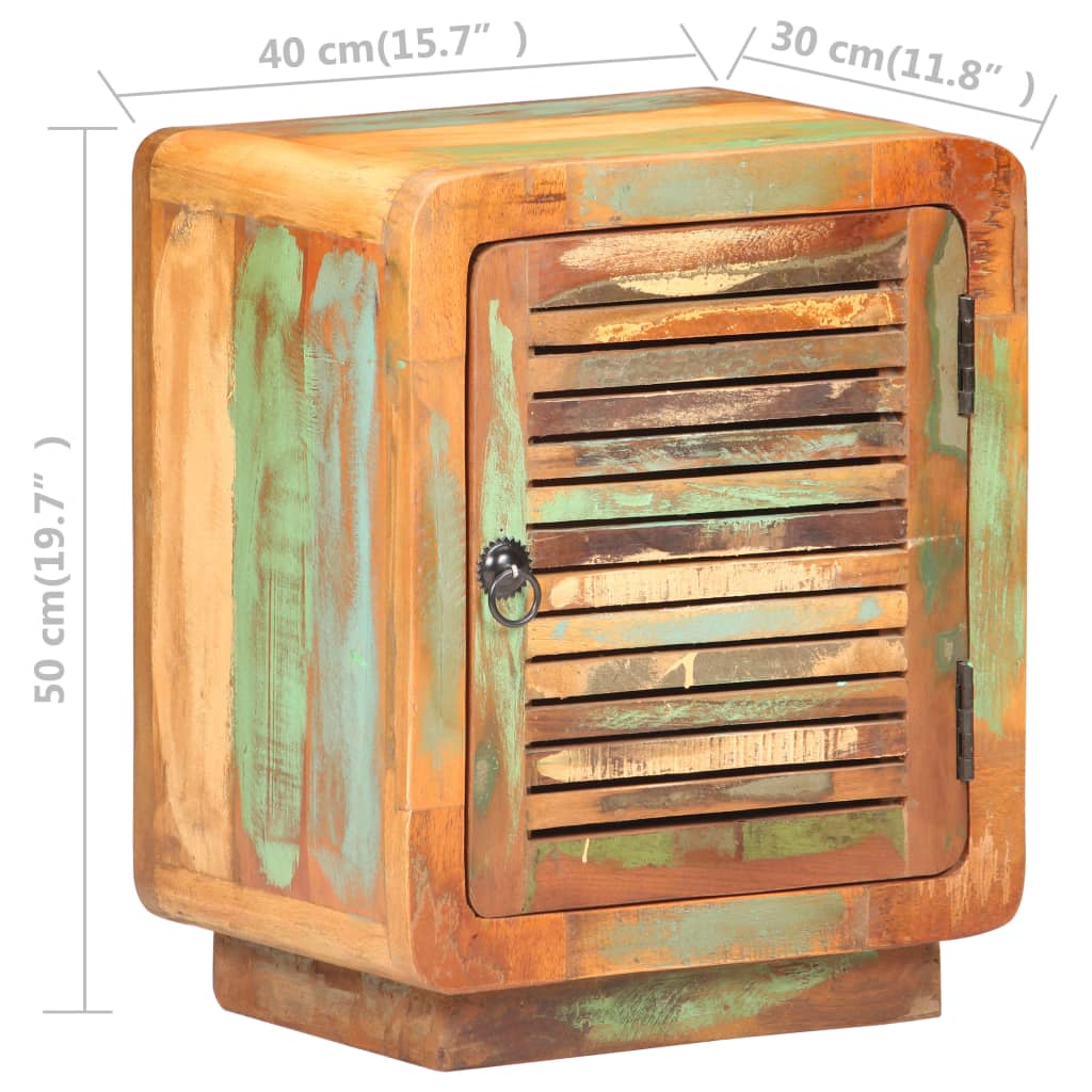 Nachtkastje 40x30x50 cm massief gerecycled hout – afbeelding 6