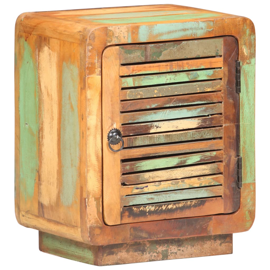 Nachtkastje 40x30x50 cm massief gerecycled hout – afbeelding 7