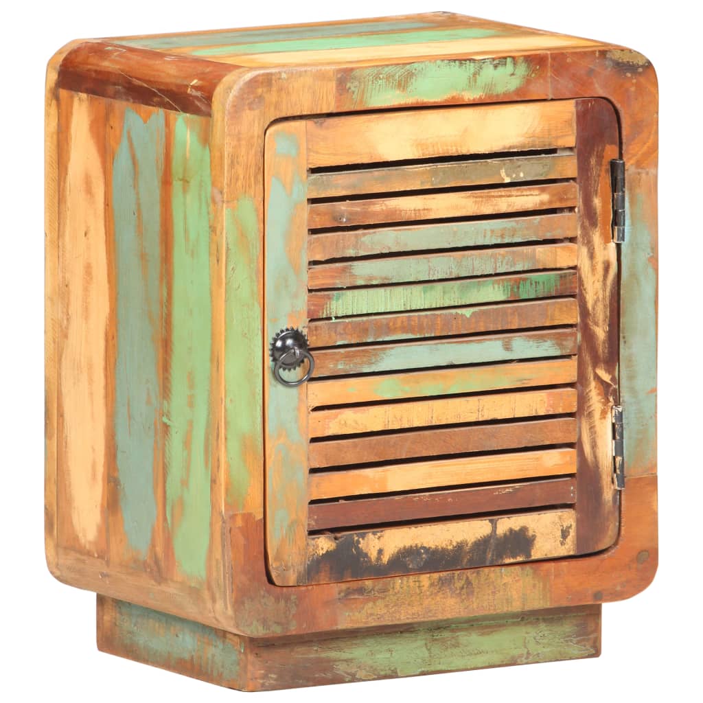 Nachtkastje 40x30x50 cm massief gerecycled hout – afbeelding 8