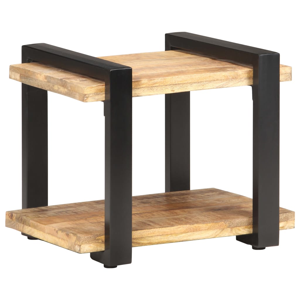 Nachtkastje 50x40x40 cm ruw mangohout – afbeelding 1
