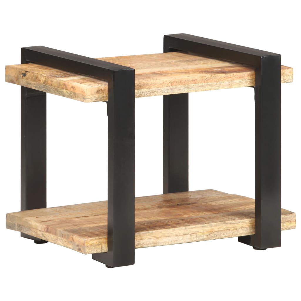 Nachtkastje 50x40x40 cm ruw mangohout – afbeelding 10