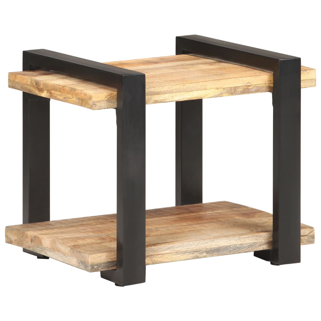 Nachtkastje 50x40x40 cm ruw mangohout – afbeelding 11