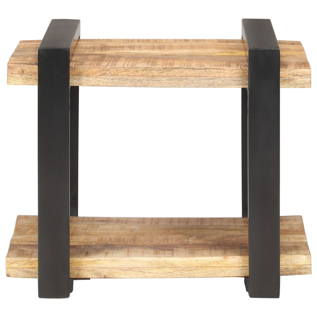 Nachtkastje 50x40x40 cm ruw mangohout – afbeelding 2