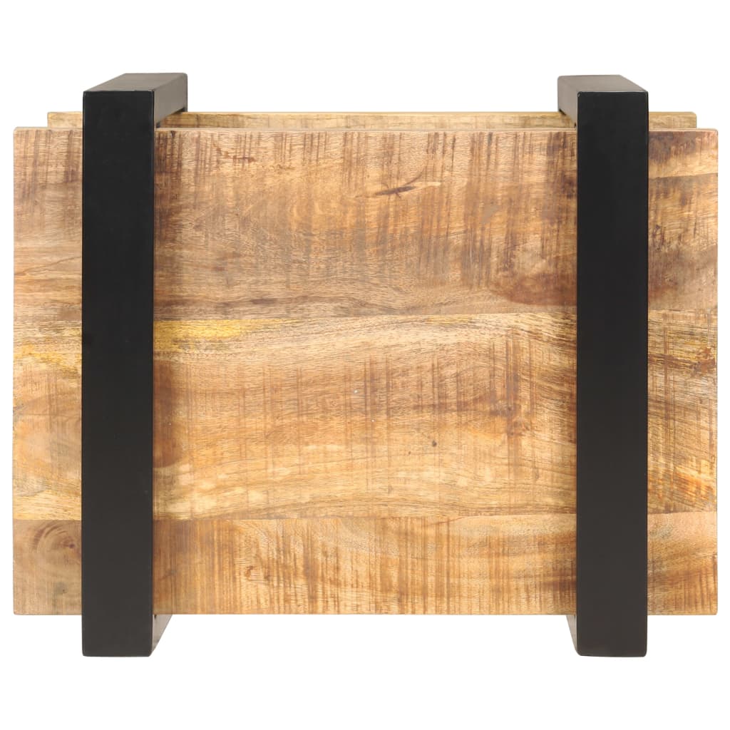 Nachtkastje 50x40x40 cm ruw mangohout – afbeelding 4
