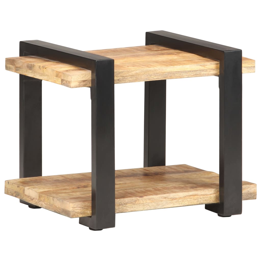 Nachtkastje 50x40x40 cm ruw mangohout – afbeelding 8
