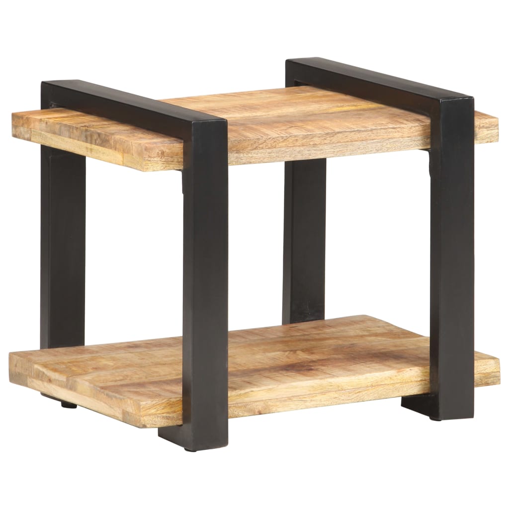 Nachtkastje 50x40x40 cm ruw mangohout – afbeelding 9