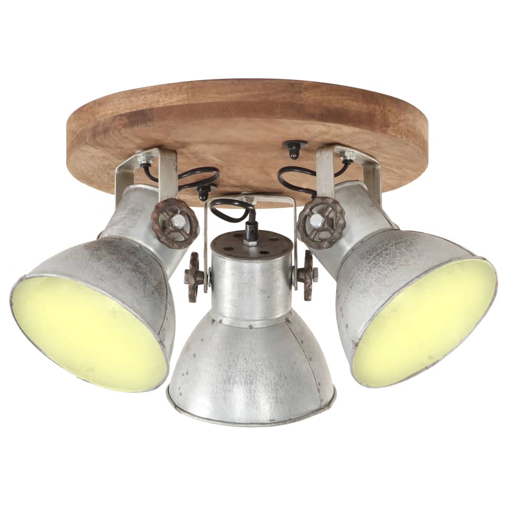 Plafondlamp industrieel 25 W E27 42x27 cm zilverkleurig – afbeelding 1