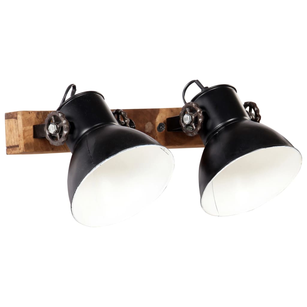 Wandlamp industrieel E27 45x25 cm zwart – afbeelding 2