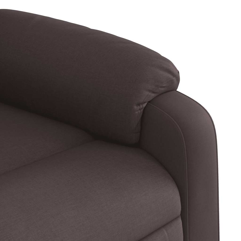 Fauteuil verstelbaar elektrisch stof donkerbruin – afbeelding 11
