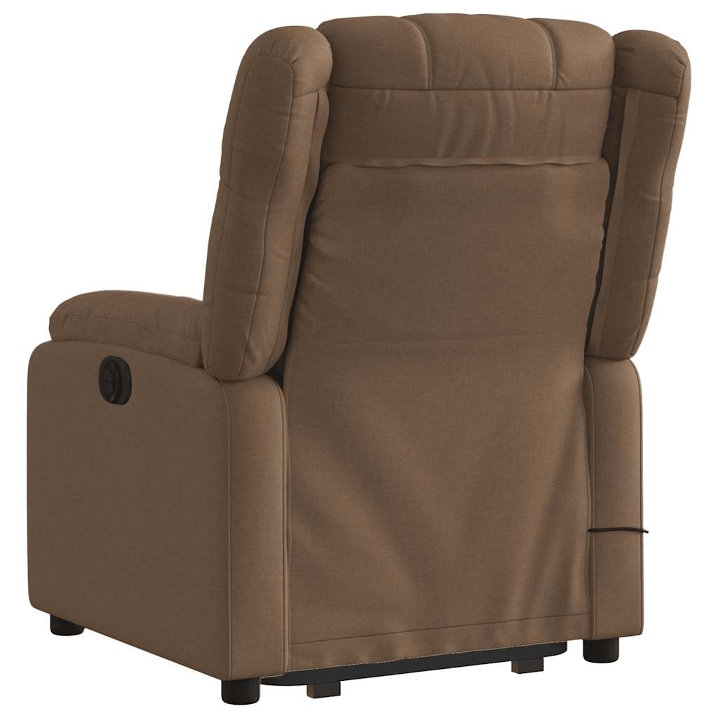 Sta-op-massagestoel verstelbaar stof bruin – afbeelding 5