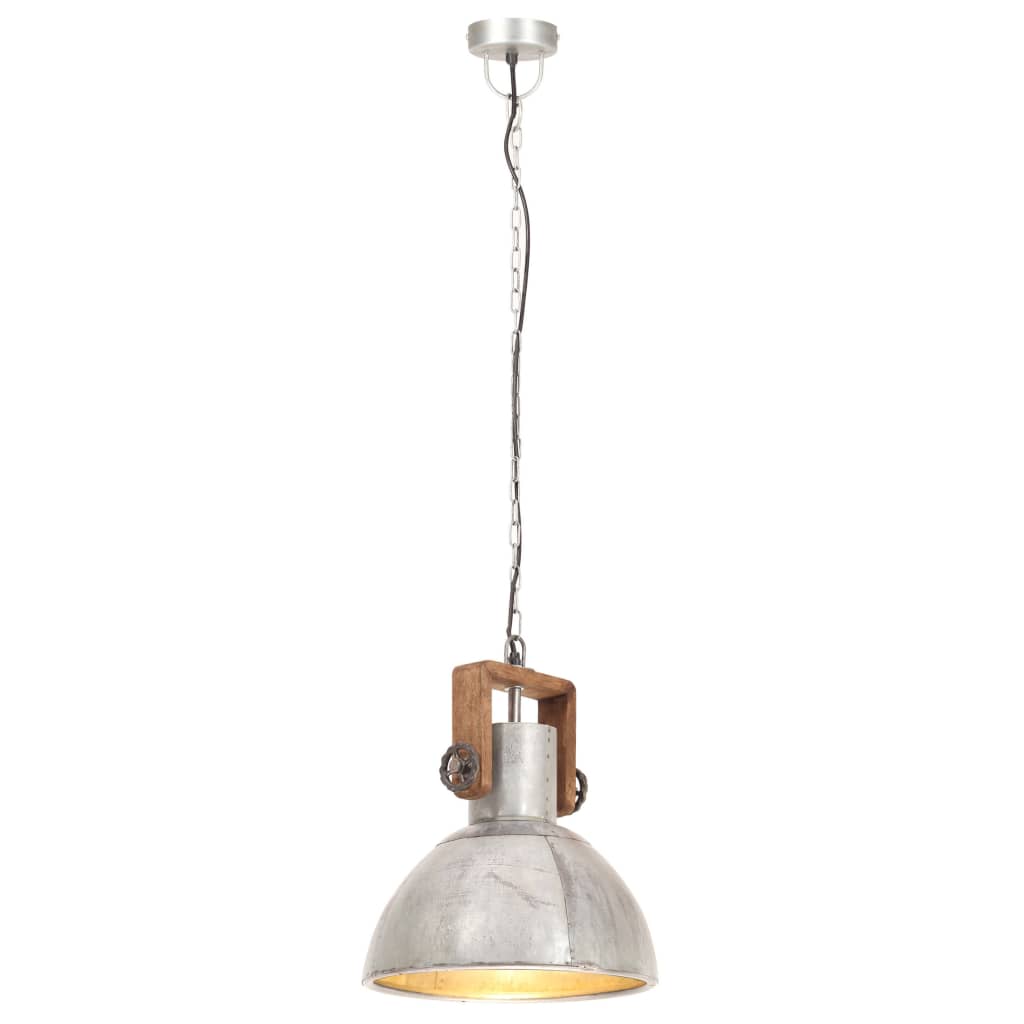Hanglamp industrieel rond 25 W E27 30 cm zilverkleurig – afbeelding 3