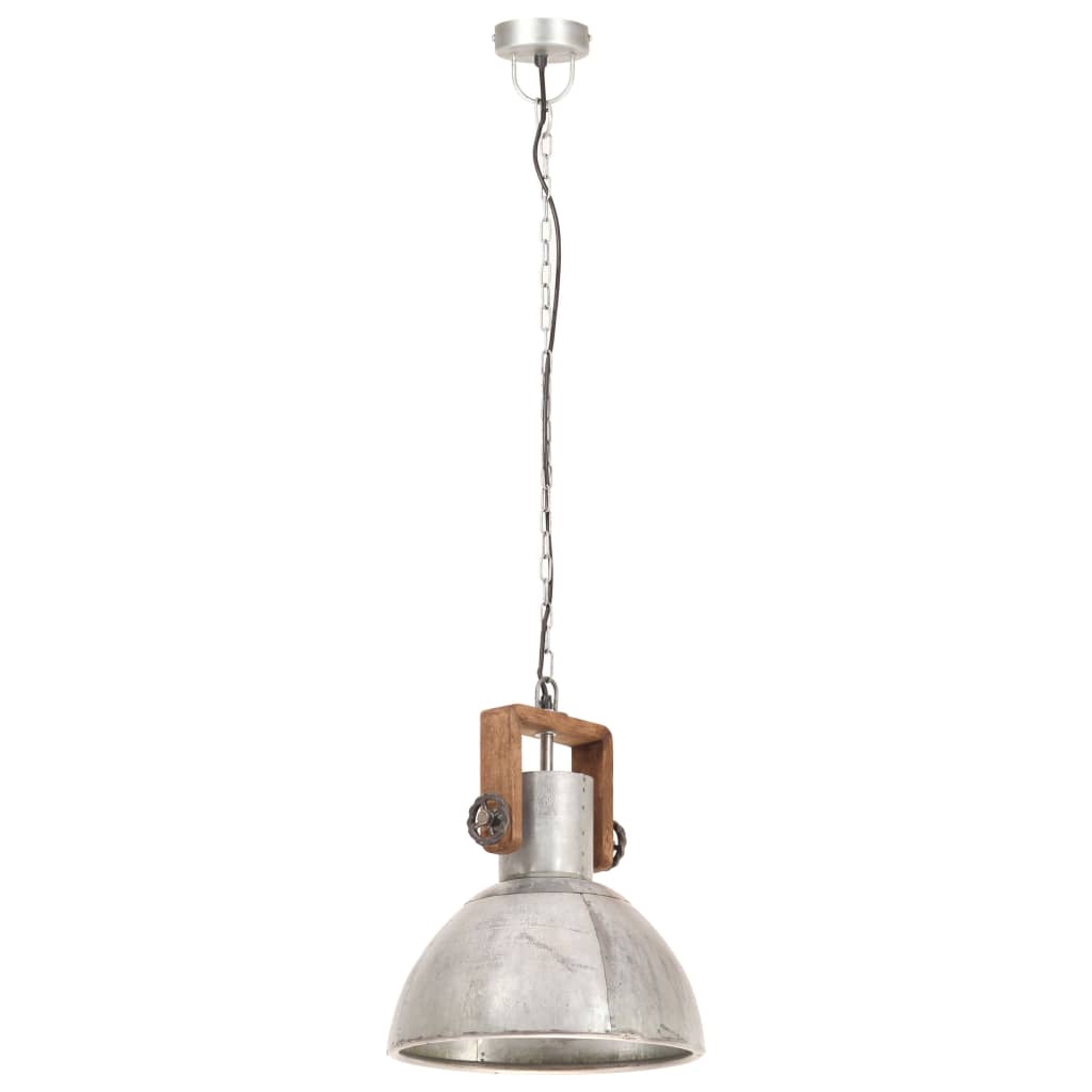 Hanglamp industrieel rond 25 W E27 30 cm zilverkleurig – afbeelding 4