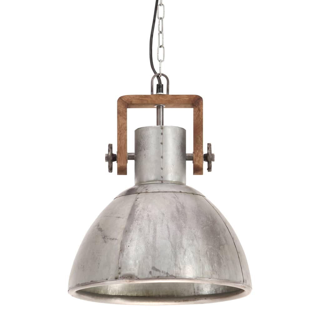 Hanglamp industrieel rond 25 W E27 30 cm zilverkleurig – afbeelding 5