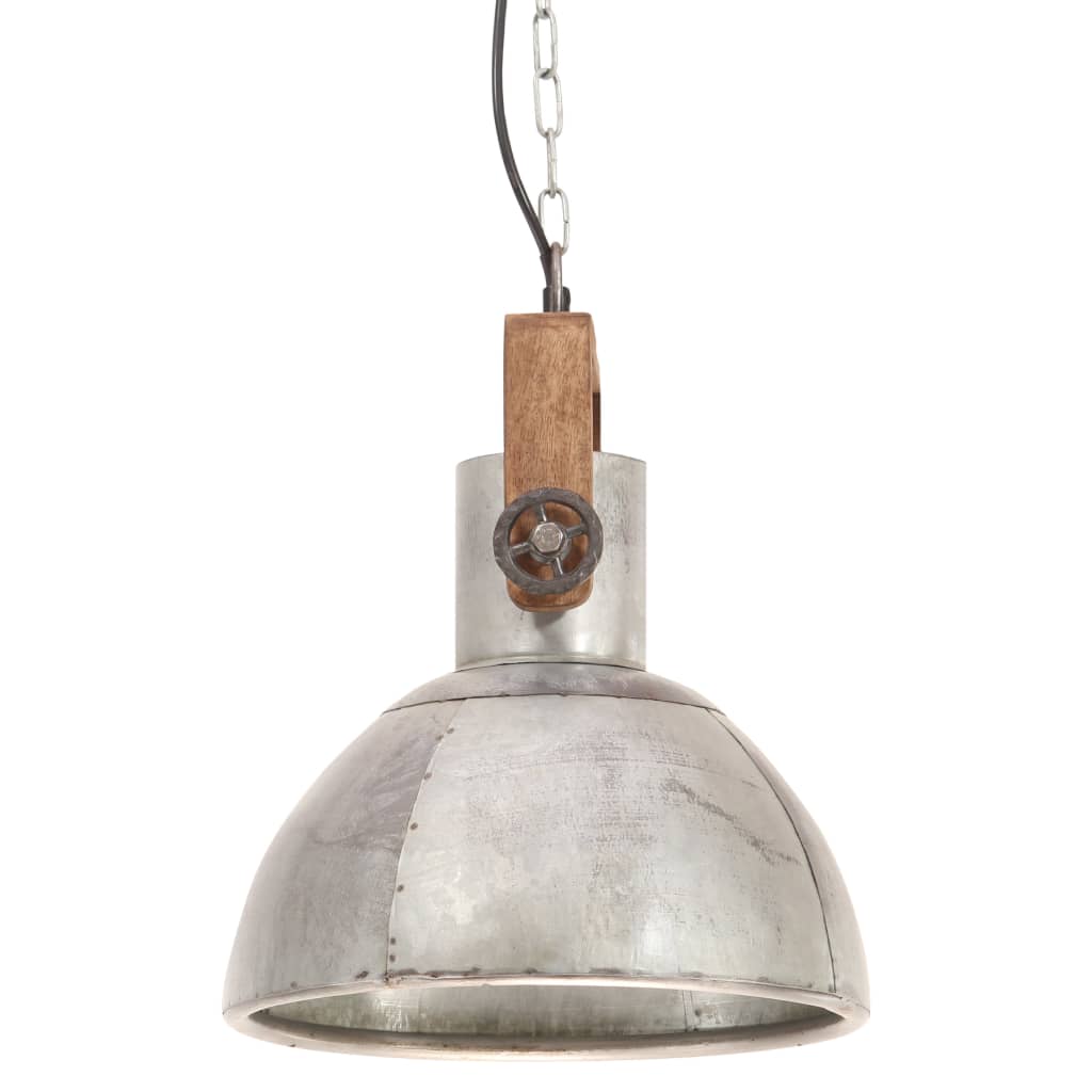 Hanglamp industrieel rond 25 W E27 30 cm zilverkleurig – afbeelding 6