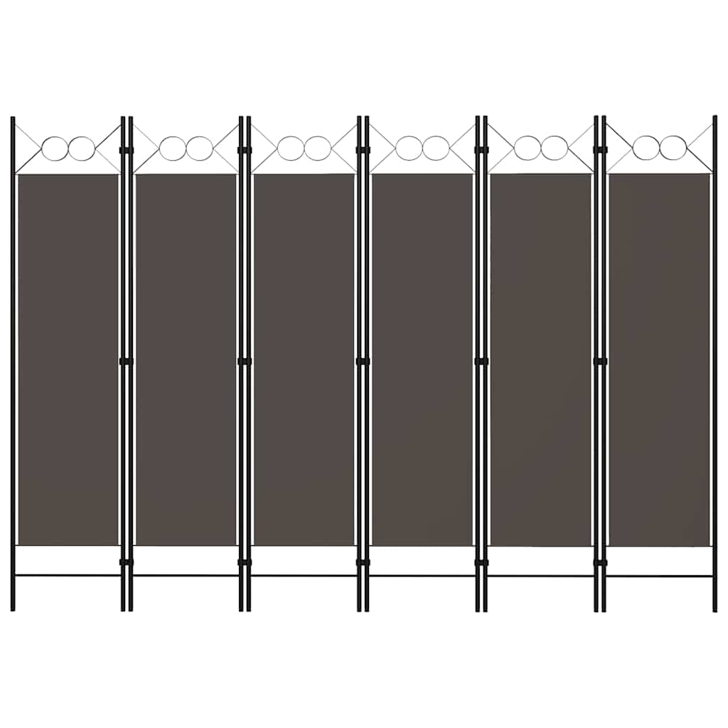 Kamerscherm met 6 panelen 240x180 cm antraciet