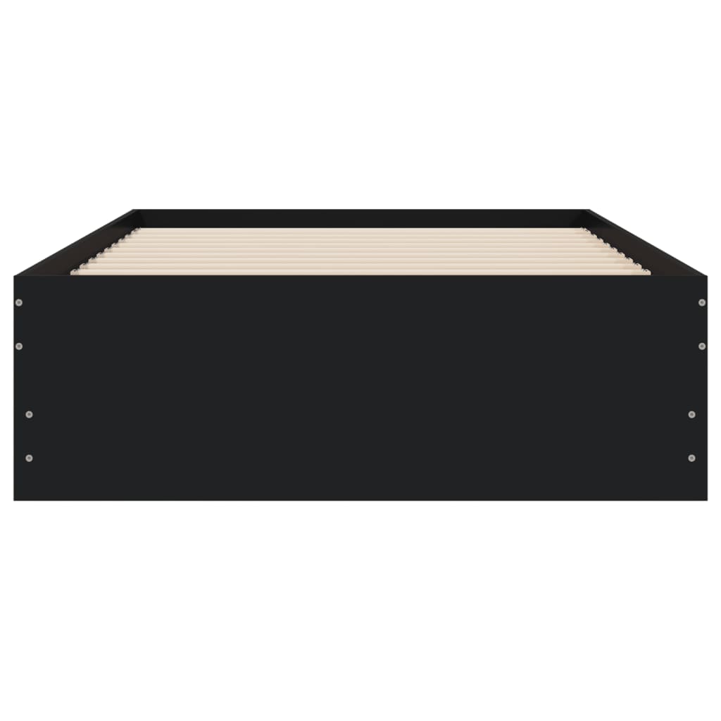 Bedframe met lades bewerkt hout zwart 100x200 cm – afbeelding 6