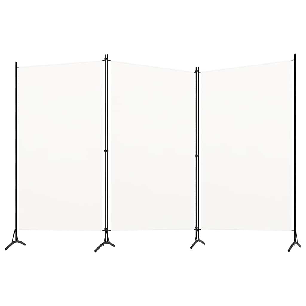 Kamerscherm met 3 panelen 260x180 cm stof wit – afbeelding 1