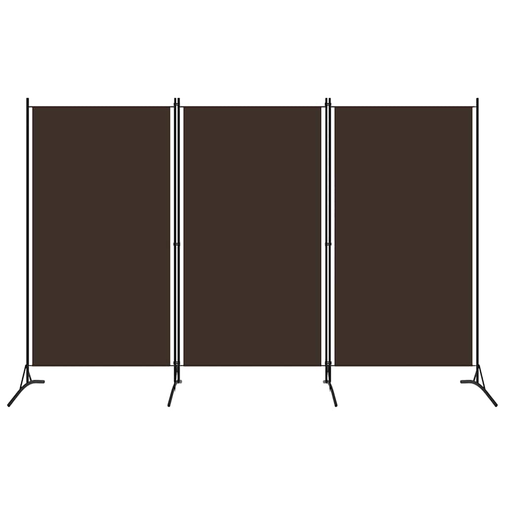 Kamerscherm met 3 panelen 260x180 cm bruin