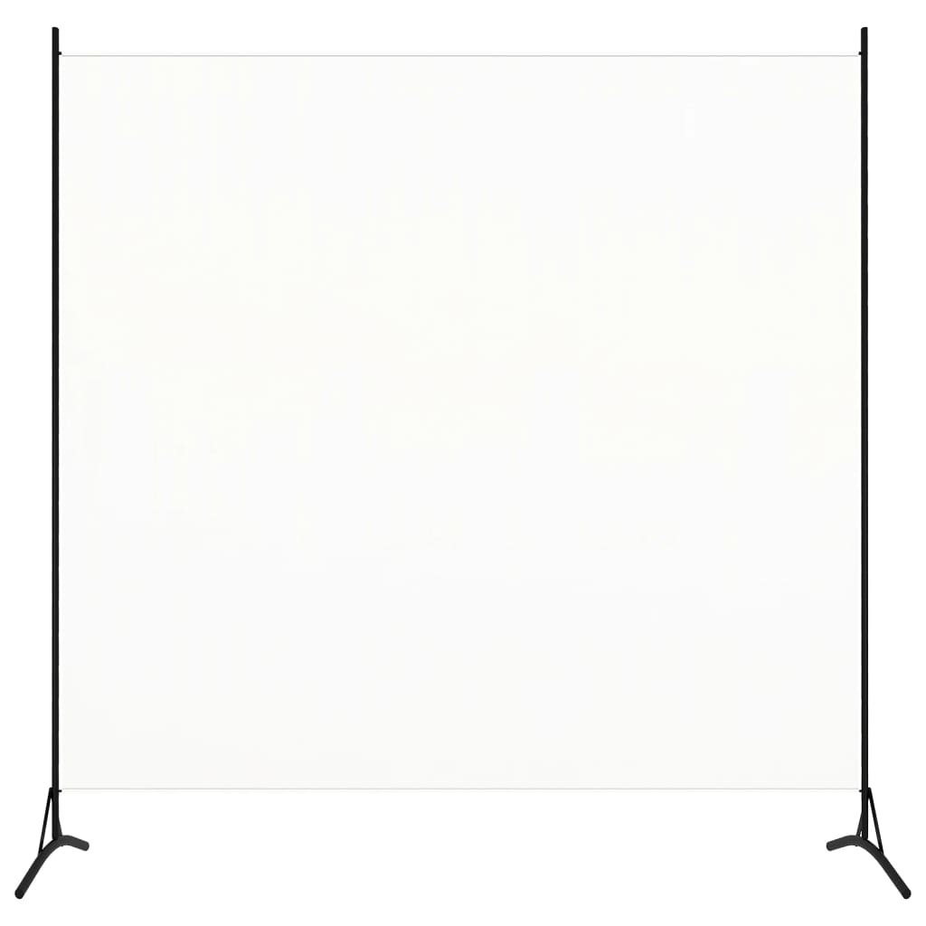 Kamerscherm met 1 paneel 175x180 cm stof wit