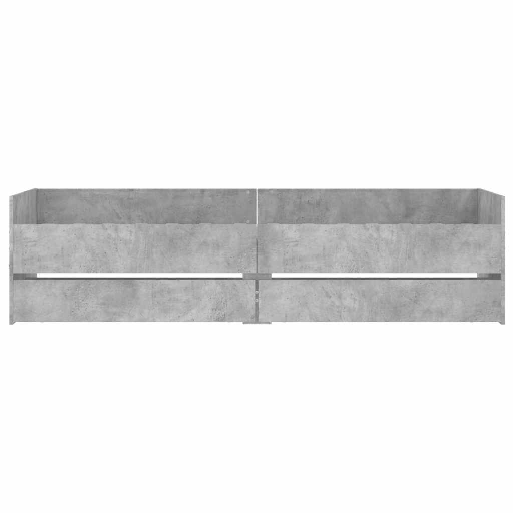 Bedframe met lades betongrijs 90x190 cm – afbeelding 6