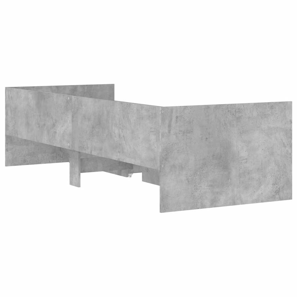 Bedframe met lades betongrijs 90x190 cm – afbeelding 8