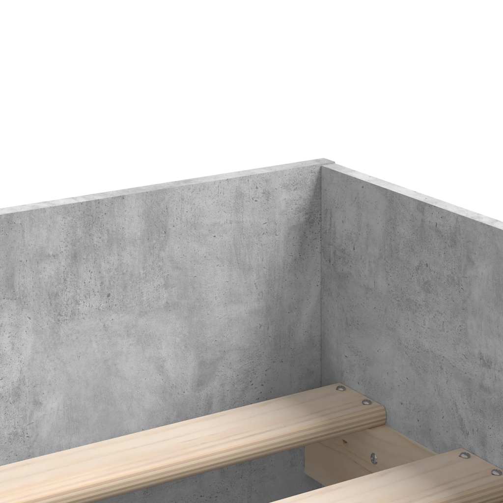 Bedframe met lades betongrijs 90x190 cm – afbeelding 9