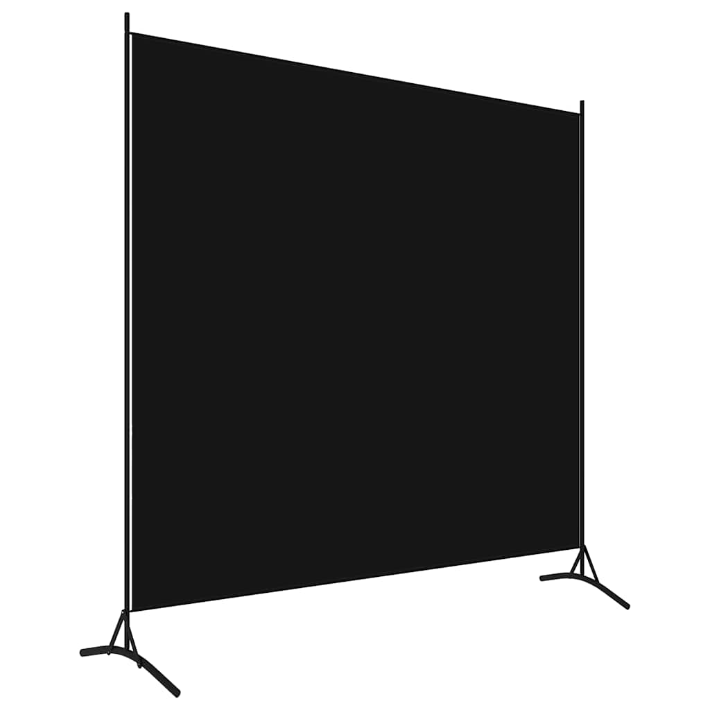 Kamerscherm met 1 paneel 175x180 cm zwart – afbeelding 1