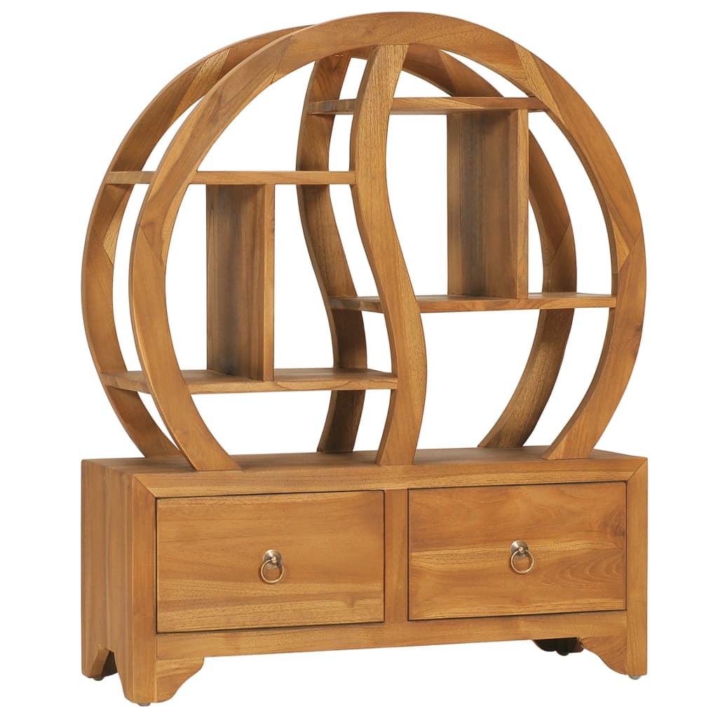 Kast met yin yang schap 68x26x83 cm massief teakhout – afbeelding 1