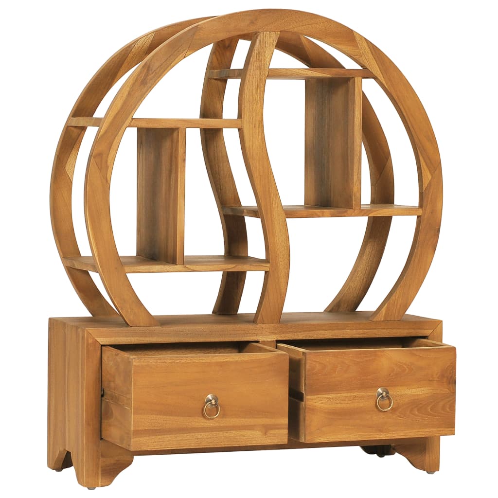 Kast met yin yang schap 68x26x83 cm massief teakhout – afbeelding 3