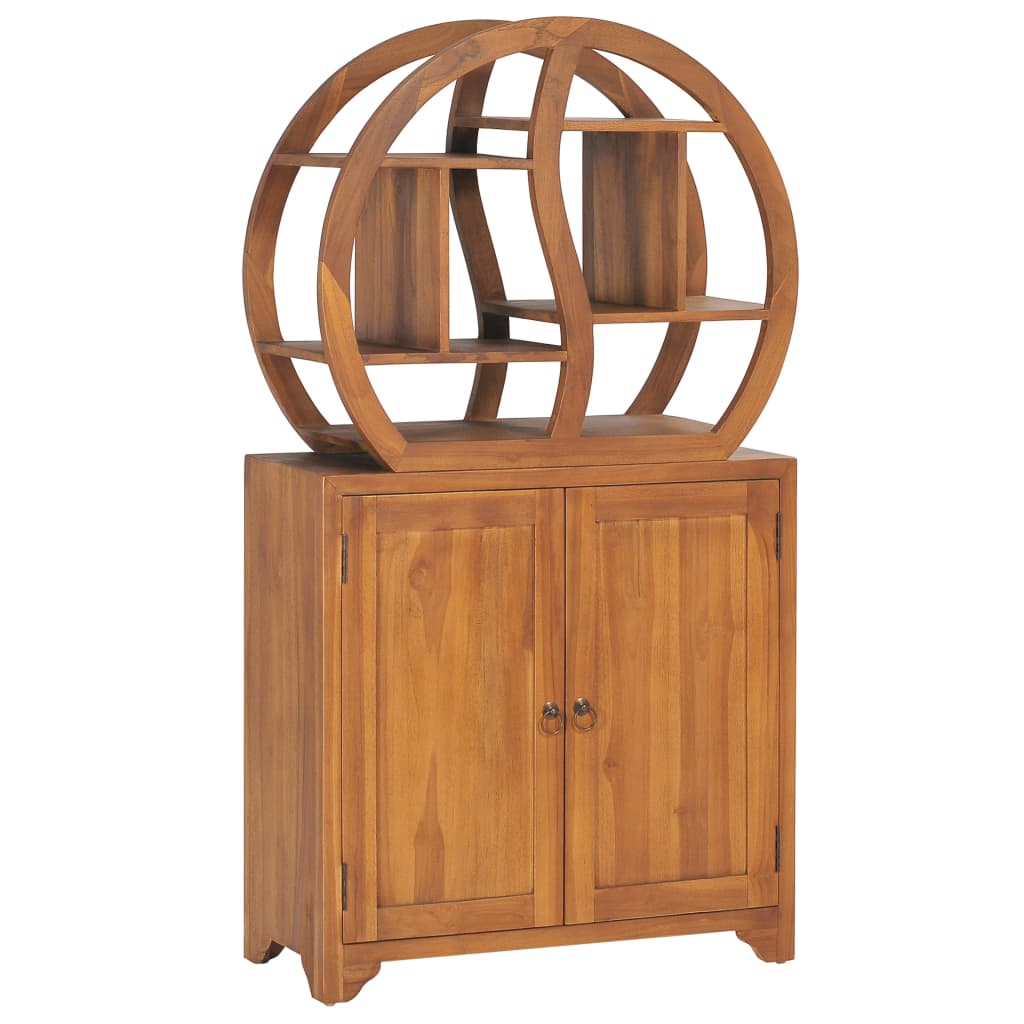 Kast met yin yang schap 70x30x130 cm massief teakhout – afbeelding 1