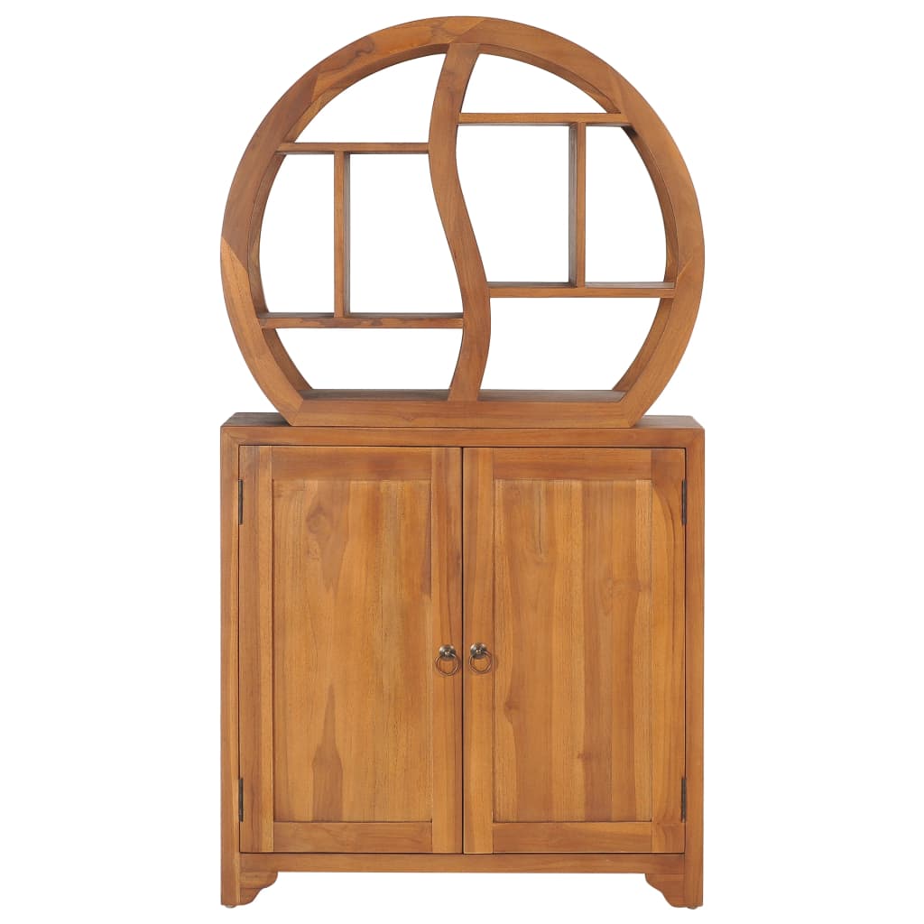 Kast met yin yang schap 70x30x130 cm massief teakhout – afbeelding 2