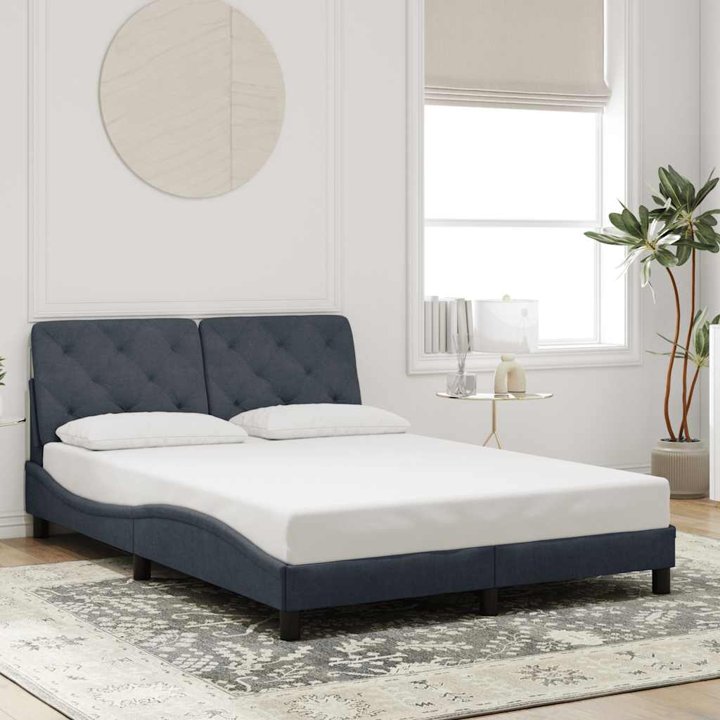 Bedframe zonder matras 120x200 cm fluweel donkergrijs – afbeelding 1