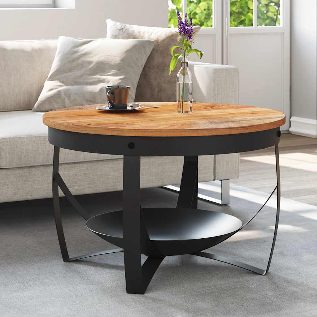 Salontafel Ø 68x43 cm massief acaciahout