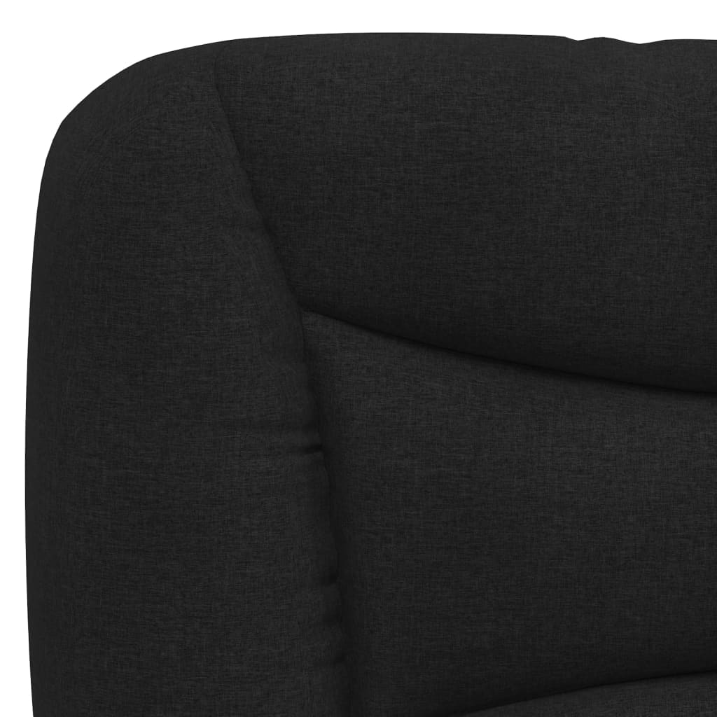 Bed met matras "Hvar" stof zwart 140x200 cm – afbeelding 6