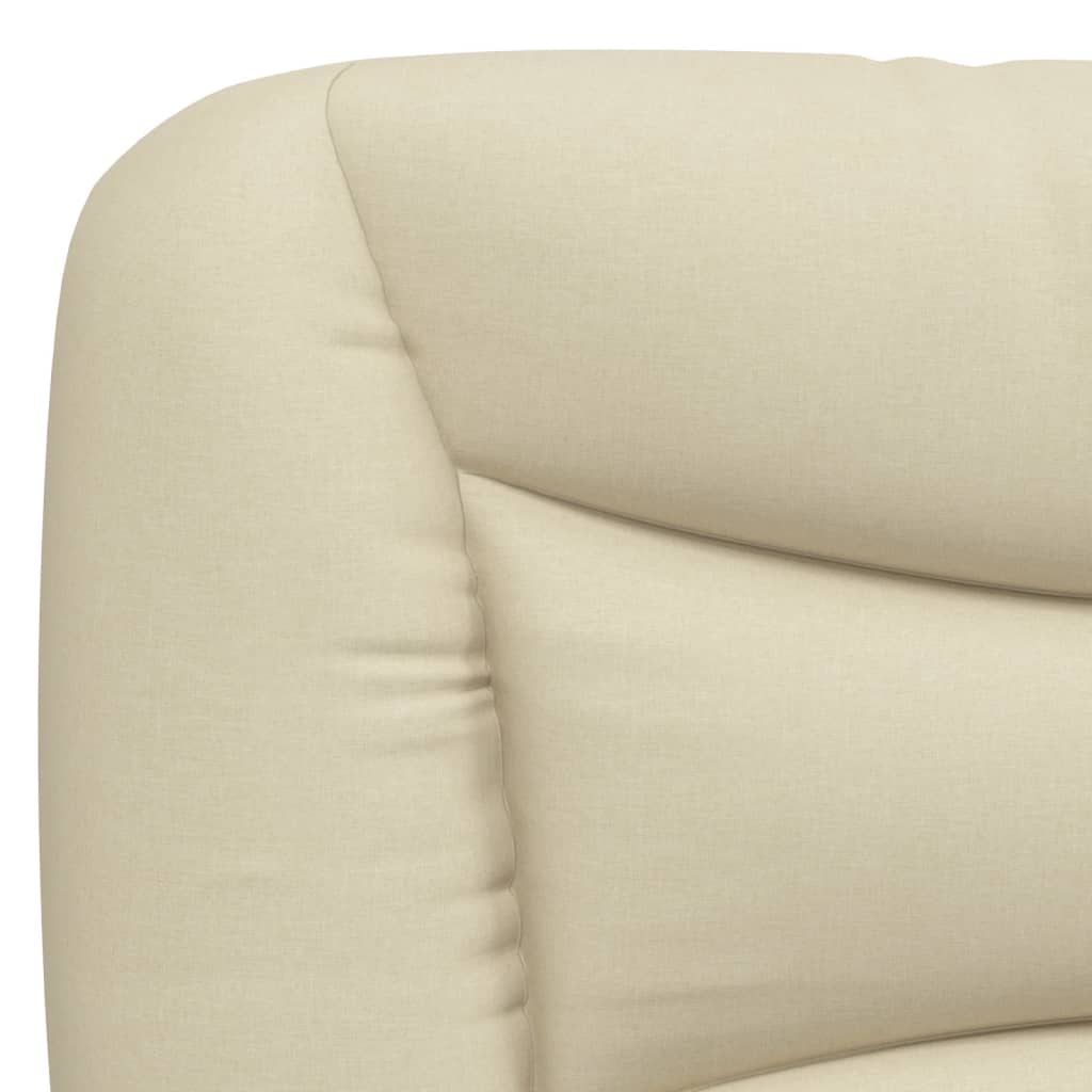 Bed met matras "Hvar" stof crèmekleurig 140x200 cm – afbeelding 6