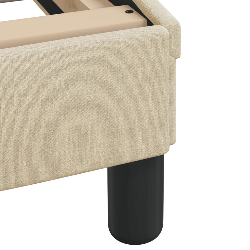 Bed met matras "Hvar" stof crèmekleurig 140x200 cm – afbeelding 7