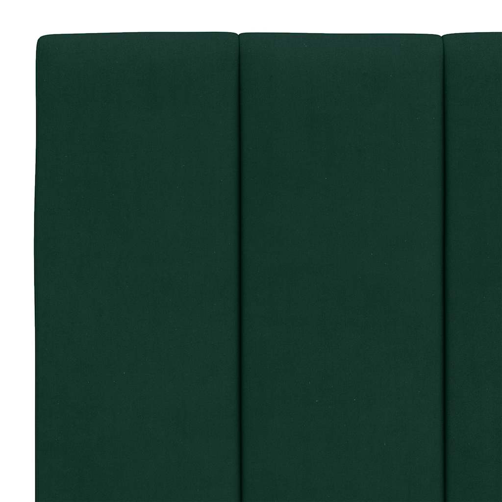 Bed met matras "Hanko" fluweel donkergroen 140x200 cm – afbeelding 6