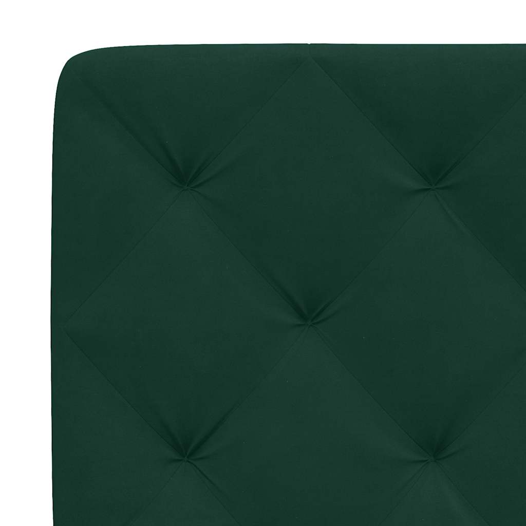 Bed met matras fluweel donkergroen 140x200 cm – afbeelding 6