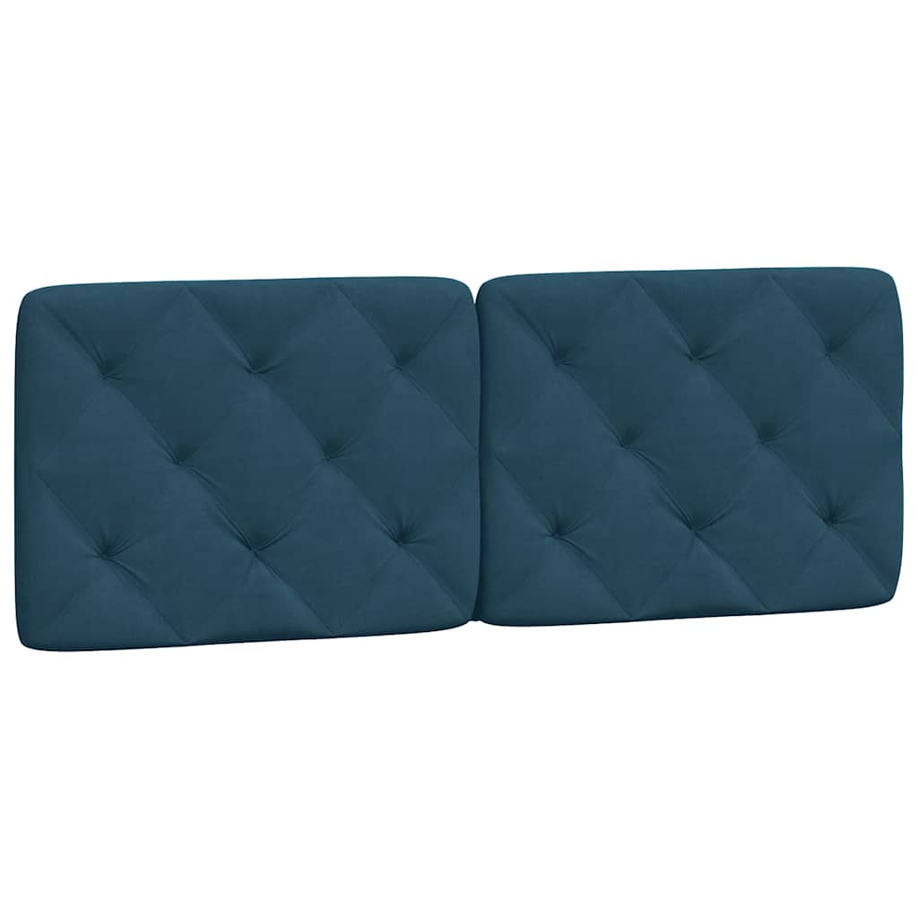 Bed met matras fluweel blauw 140x200 cm – afbeelding 5