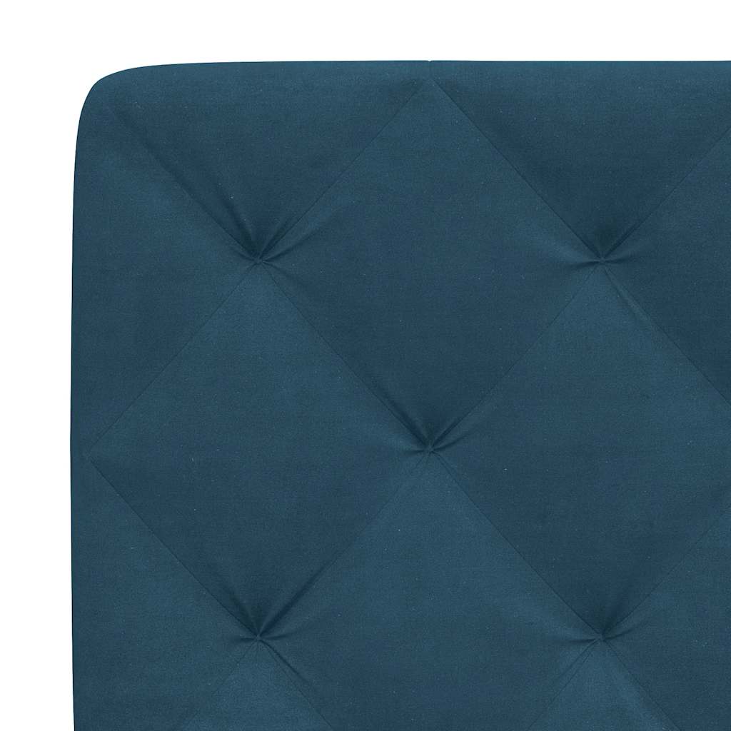 Bed met matras fluweel blauw 140x200 cm – afbeelding 6