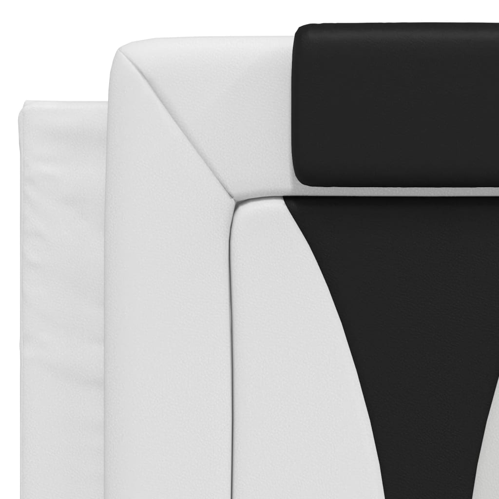 Bed "Viana" met matras kunstleer wit en zwart 140x200 cm – afbeelding 7