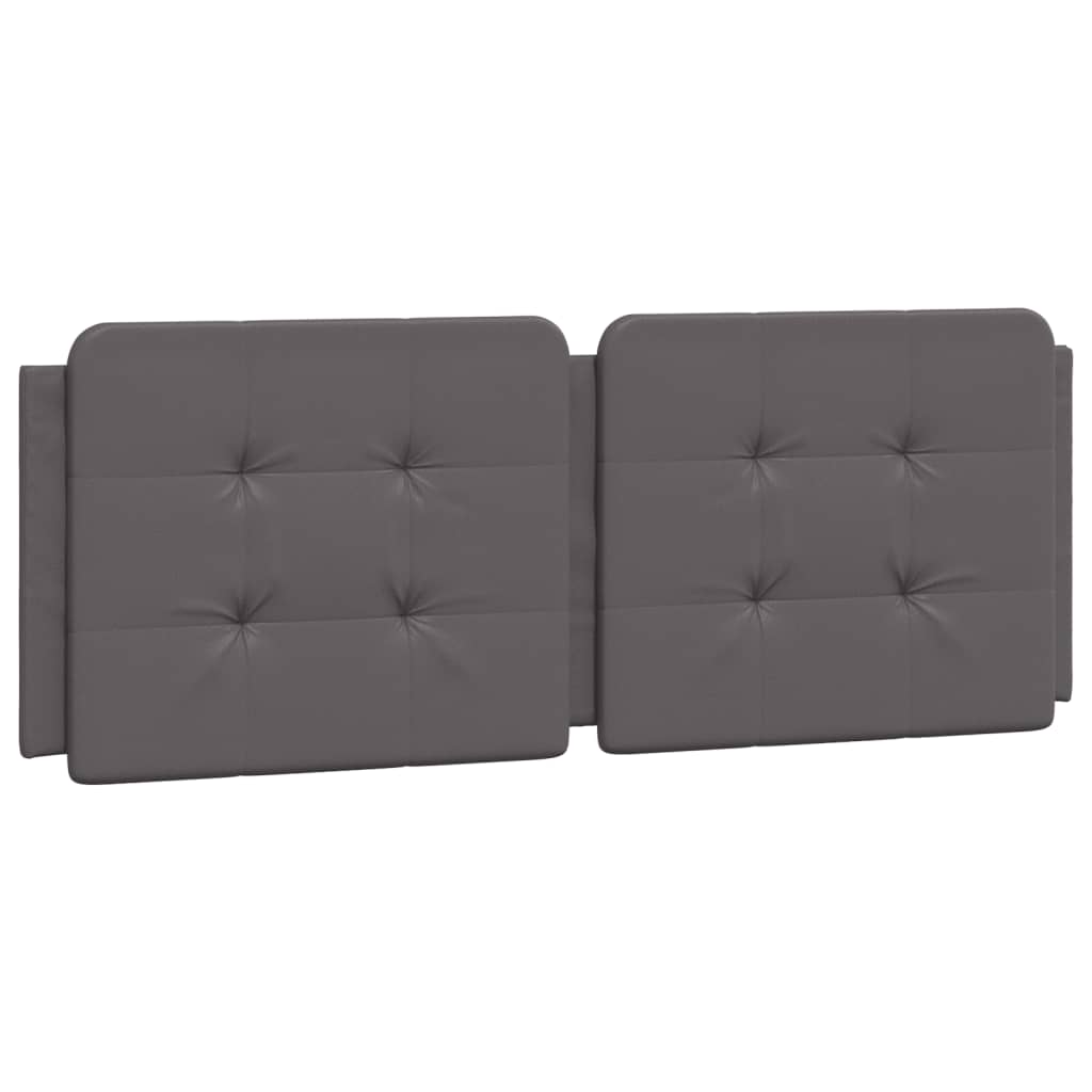 Bed met matras "Zadar" kunstleer grijs 140x200 cm – afbeelding 5