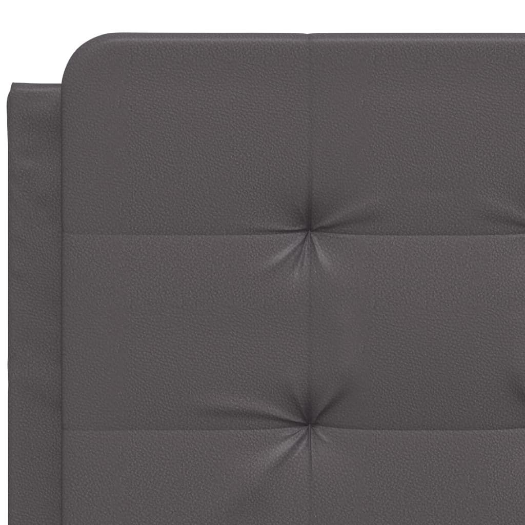 Bed met matras "Zadar" kunstleer grijs 140x200 cm – afbeelding 7