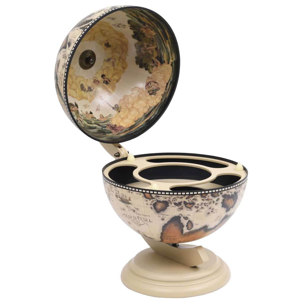 Globebar tafelmodel eucalyptushout wit – afbeelding 1