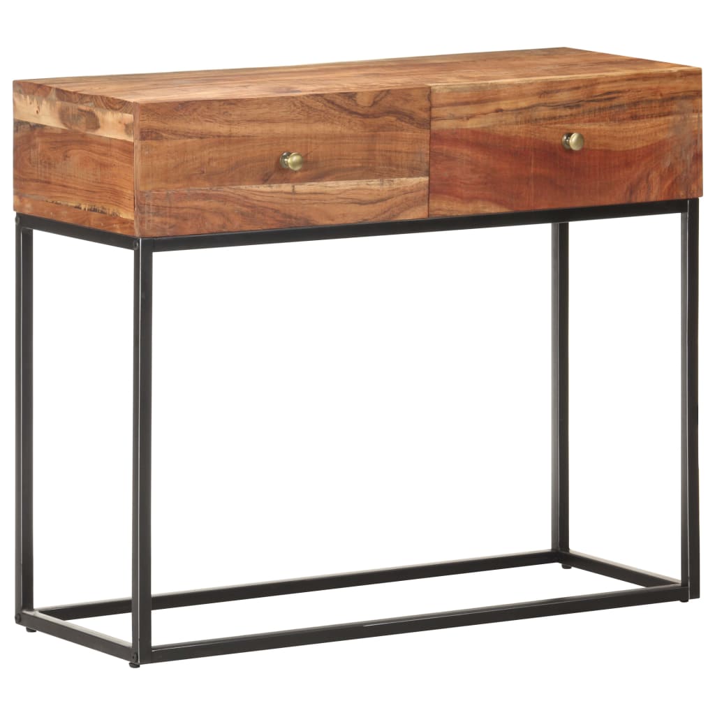 Wandtafel 90x35x75 cm ruw acaciahout – afbeelding 1