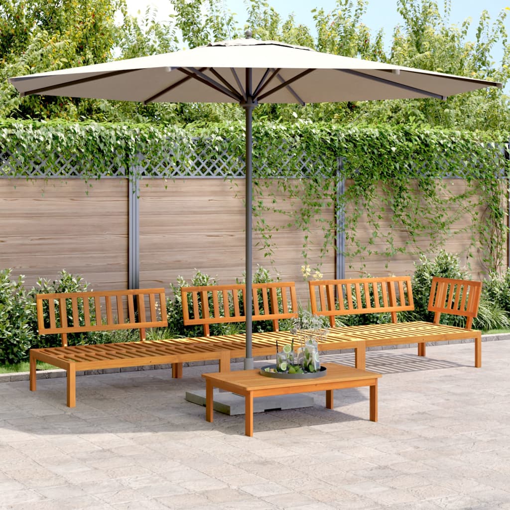 4-delige Loungeset pallet massief acaciahout – afbeelding 1