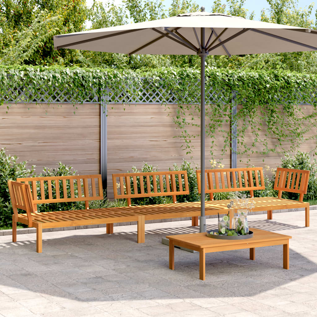 4-delige Loungeset pallet massief acaciahout – afbeelding 1