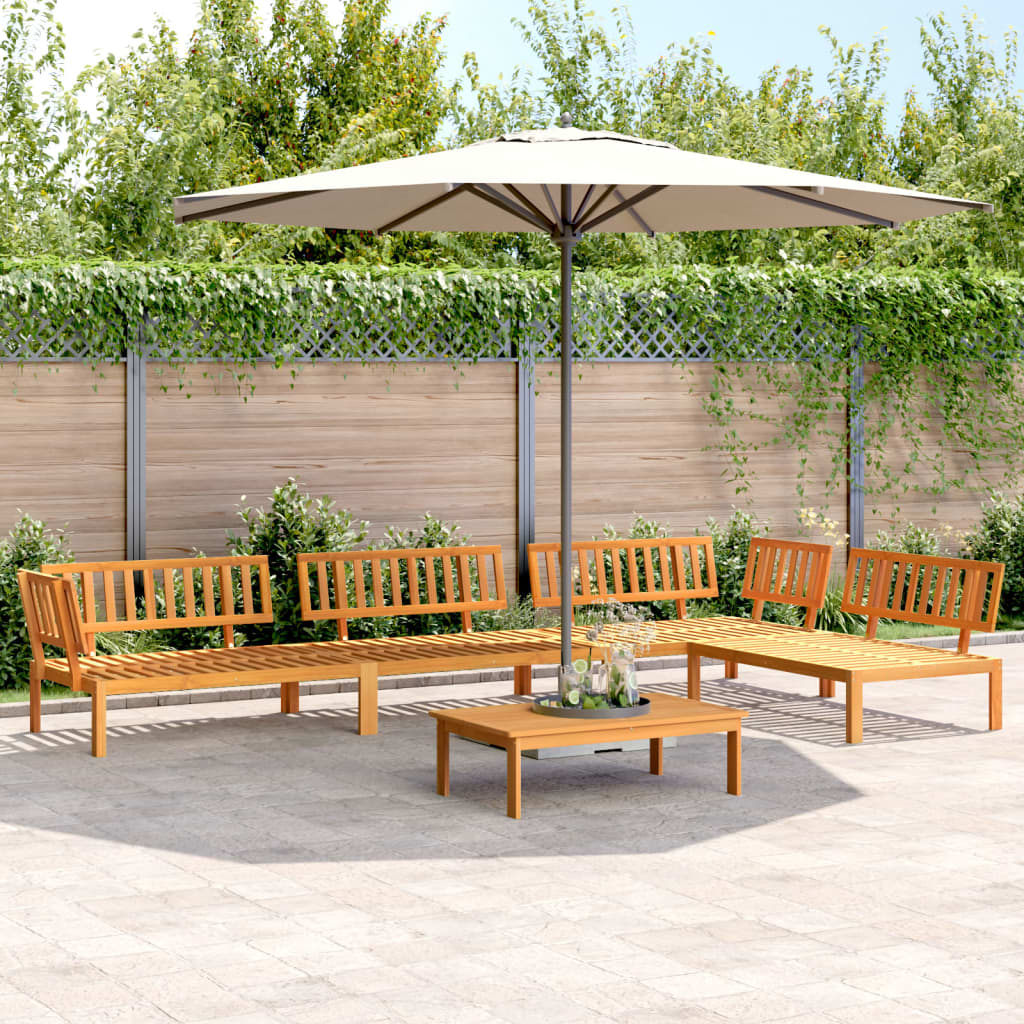 5-delige Loungeset pallet massief acaciahout – afbeelding 1